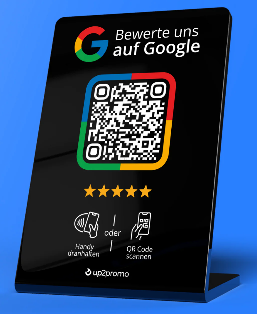 Google Review Aufsteller Schwarz